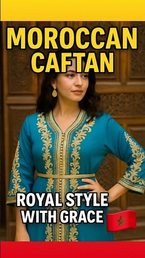 Moroccan Caftan – Royal Fashion with Centuries of Grace 👑 #shorts
