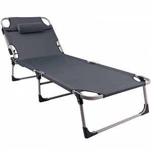 [Hot Item] 3 Positions Cot Patio Foldable Lounger Bed for Beach Camping Pool