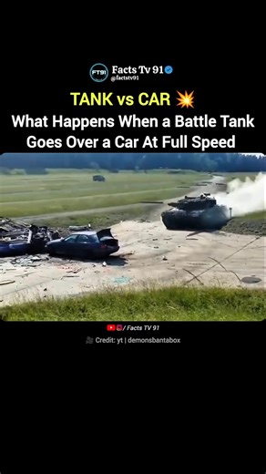 What Happens When a Tank Runs Over a Car? 😳