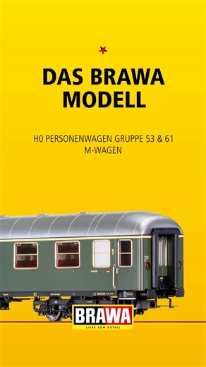 Detailierung, die Eindruck macht - das BRAWA-Modell der H0 Personenwagen Gruppe 53 & 61 ("m-Wagen"). 🤩🛤🔎 #BRAWA #BRAWAModell #Modellbau #Modelleisenbahn #H0 #Modellbahnliebe | Brawa.de