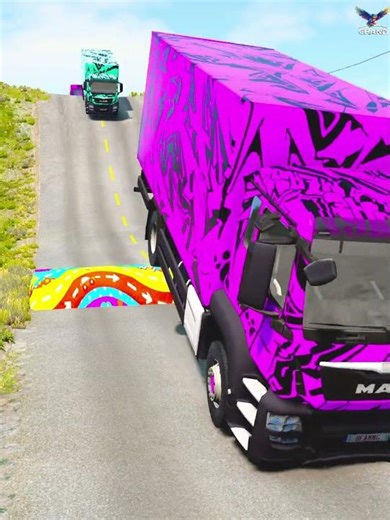 ‎ LKW vs. RIESEN SPEEDBUMP 💥 #beamng #shorts