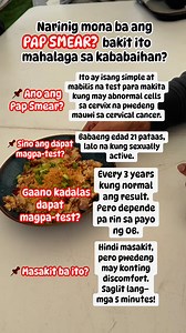 9.5K views · 3 comments | Pap Smear 101: What Every Woman Should Know ️ Mabilis lang pero pwedeng magligtas ng buhay. Huwag kang mahiya, girl—health is power!Magpa-check para sa sarili mo, at sa mga mahal mo sa buhay  Follow more para sa mga real talk na health tips for women!#PapSmear101 #CervicalHealth #AlagangBabae #WomensHealthMatters | Buhay Namin sa Canada | Facebook