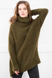 Alpaca Knit Cowl Sweater: Oversized Wool Tunic Dress - Etsy