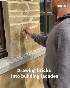 11M views · 104K reactions | Who needs to lay down bricks when you can just draw them on?! 隣 | UNILAD | Facebook