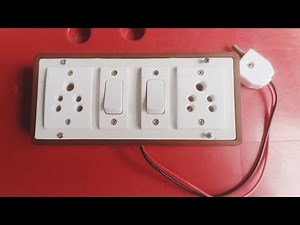 How to 2 3Pin Sockets 2 Switches Pvc Gang Box board Connection