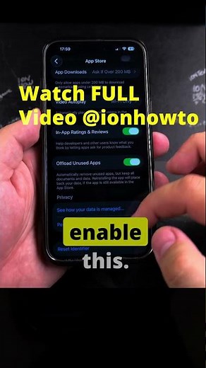 iPhone How to Enable Offload Unused Apps to Save Disk Space
