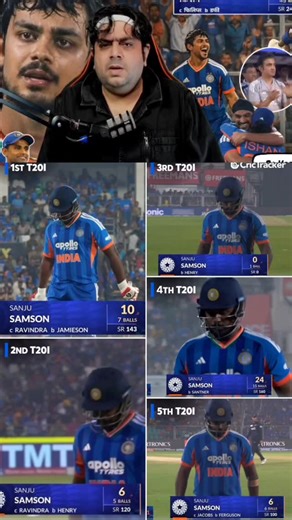 Sanju samson game over 💔🥺 #indvsnz #t20cricket #sanjusamson #sad #ishankishan #cricket #trending #viral | Cricinfo News 01