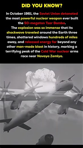 The Most Powerful Explosion Ever Recorded | Tsar Bomba Explained #shorts