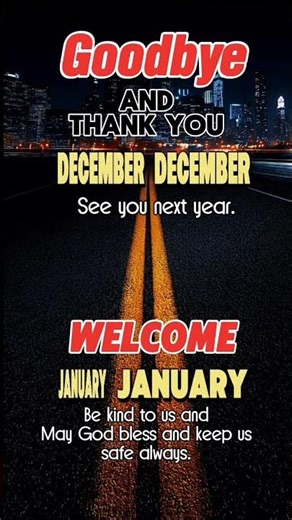 Goodbye December, Welcome January – New Month, New Hope 🌟#shorts