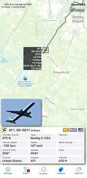 President Donald Trump arrived at Rocky Mount-Wilson Regional Airport in North Carolina