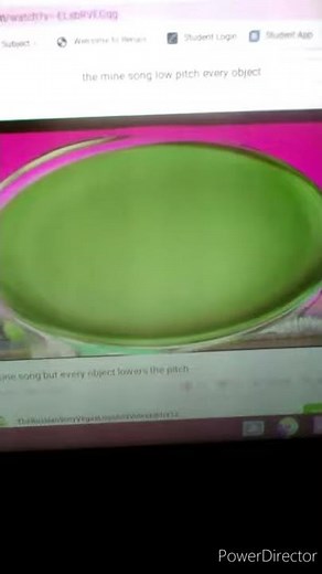 The mine song in low every object lowers the pitch