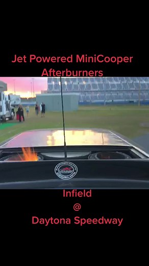 Jet-Powered Mini Cooper Hits AfterBurner at Daytona Speedway