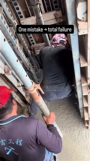 Formwork failure in seconds. #construction #engineering