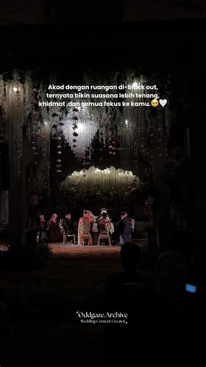 Konsep Wedding Black Out yang Sakral dan Intim