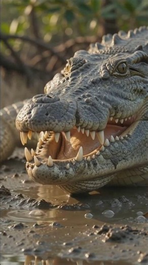 The World's Most Powerful Crocodile! 🐊 #animalfacts #wildlifefacts #viralvideo #shorts #amazingfacts