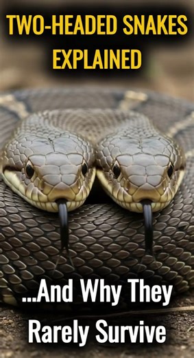 TWO HEADED SNAKES EXPLAINED...And Why They Rarely Survive #viralshorts