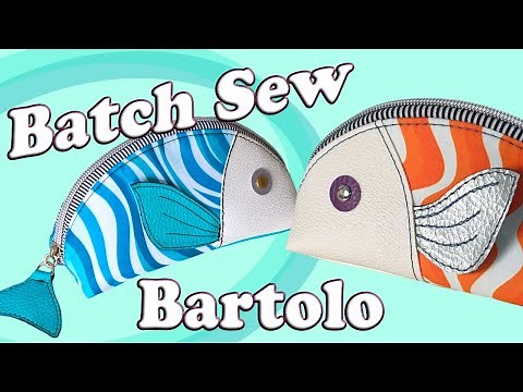 Batch Sewing Fish-Shaped Zip Pouches | Easy Bartolo Pattern by Shamballa | DIY Craft Tutorial
