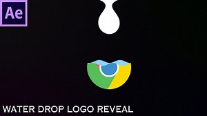 After Effects tutorial - Create water drop logo reveal - 125