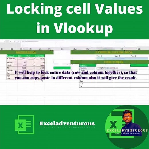 3 Types of Locking Values in Vlookup | Vlookup formula Tricks | How to lock cell Values in excel