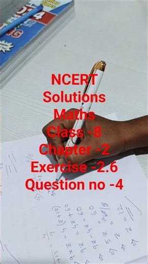 NCERT SOLUTIONS 🔥|| Maths|| Class-8|| Chapter -8|| Exercise -2.6|| Question No-4||