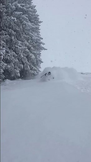 Double Overhead Powder Skiing 🌨️🤯
