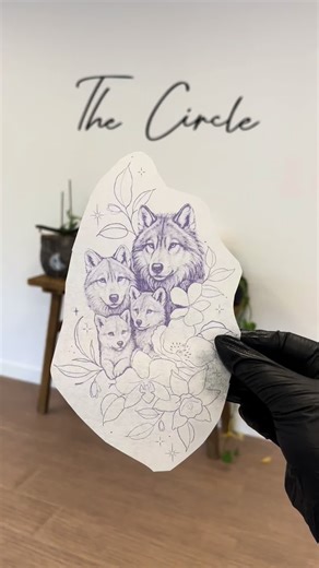 Family of wolves for I. 🌿 . . #wolves #wolftattoo #tattoo