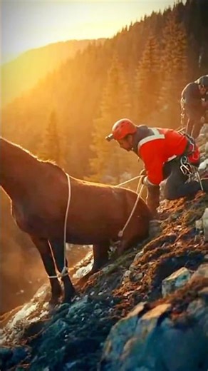 😢🐎 Horse Trapped and Helpless—A Brave Man Saves It #youtubeshorts #trending #viral #shorts #sora