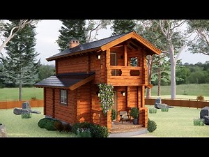 Tiny Log Cabin With Loft | 320 Sqft Smart Cottage Living!