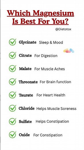 Magnesium Guide: Which Form is BEST for Sleep, Anxiety, and Muscles? #dietotox #shorts #health