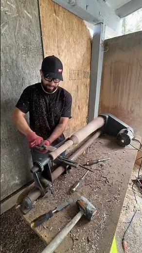 I used my wood lathe to shape a walnut baseball bat that is my first official woodworking order.