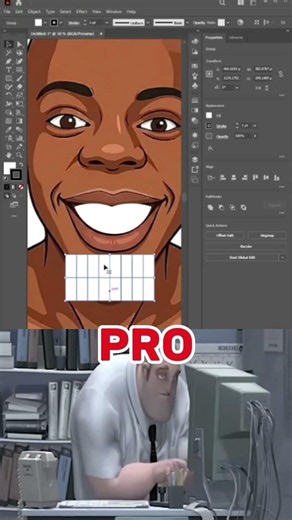 Beginner VS Pro Artist : Adobe Illustrator Tips and Tricks 2026 #shorts #artist #illustrate