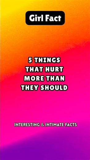 5 Things that hurt more than they should .. #psycholgyfacts #factshorts #shorts