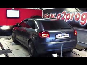 Test dyno reprogrammation moteur Audi A3 1.9 TDI 105@153ch o2programmation