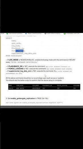 One-time Oracle Database Setup for Oracle Goldengate 19c replication