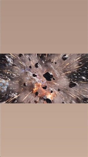 Flying through an exploding asteroid field ☄️🚀 #AI #Space #Shorts #deepspace #interstellarspace