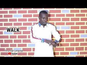 Sign Language sign for "WALK" ( ASL )