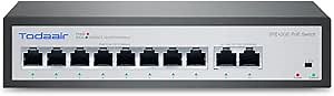 8 Port Gigabit Ethernet PoE Switch | 8 PoE+ Ports + 2 Uplink @120W | Plug & Play | 802.3af/at | Sturdy Metal / Shielded Ports | IPv6 | Static Routing