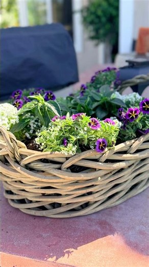How I Turned a Woven Basket into a Beautiful Summer Planter