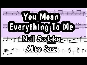 You Mean Everything To Me Alto Sax Sheet Music Backing Track Play Along Partitura