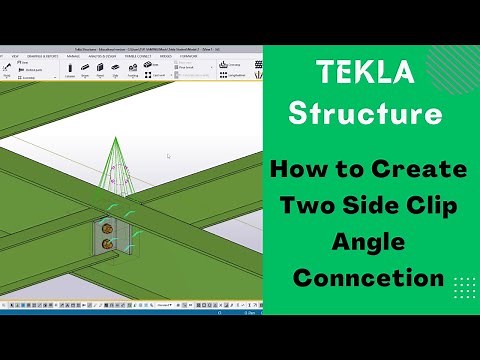 How to create Beam to Beam #steel Connection in #tekla Structure Two side clip angle #civil #shorts