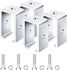 Channel Trolley Track Hanger Bracket for UNISTRUT Strut Channel,Intermediate Support Hanger Brackets for All 1-5/8" Channel Trolley Track,for Unistrut Hardware Trolley(4 Pack)