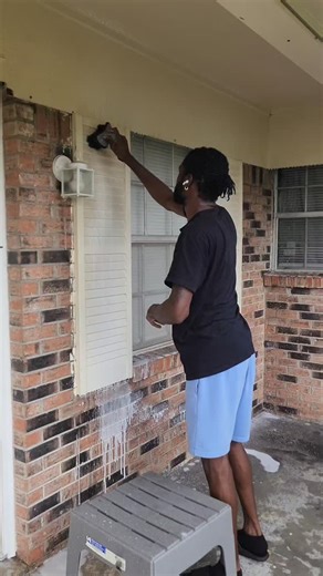 1.2K views · 48 reactions | Got The Front Porch Power Washed, Grass Mowed, and Yard Trimmed Up. All Set For Some Halloween Decorating 粒 Nothing Like a Clean, Fresh Entrance Before Adding The Spooky Vibes. A Little Hard Work Always Makes The Fun Part Even Better! #gevaughnkerr #powerwashing #lawncare #preparation #halloween #hardwork #fyp #viral #satisfying | Gevaughn Kerr | Facebook