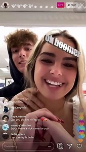 Addison Rae Easterling Of Tiktok With Bryce Hall | Instagram Live
