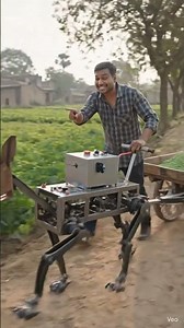 Amazing engineering skill homemade mechanical dog shaped machine pulling green peas
