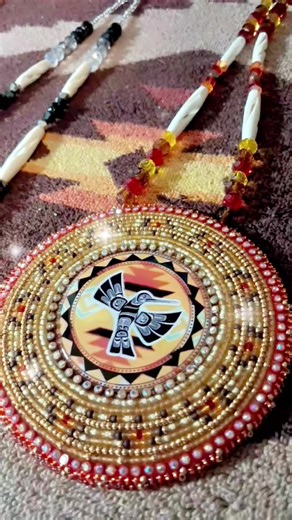 Ojibwe Graduation Medallions: Artistic Beadwork Showcase