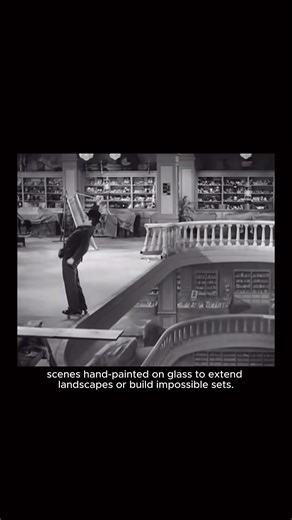 Before CGI, they hand painted on glass to create these illusions