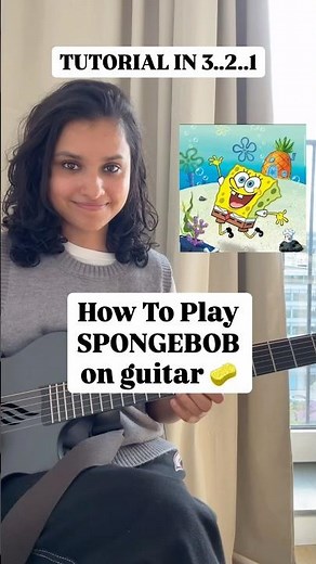 How To Play the Spongebob Theme on Guitar (EASY TUTORIAL) 🎸 #shorts