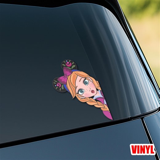 Disney Princess Inspired Cruise Sticker , Cinderella Belle Rapunzel Disney Girl Trip Sticker , Window Bumper Sticker,peeker Sticker G6GK07-1 - Etsy