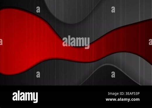 High contrast red black abstract tech corporate wavy motion background Stock Video Footage - Alamy