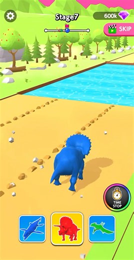 🎮 Dino Ninja Race Stage 🦖👑 #shorts #mobilegame #trex